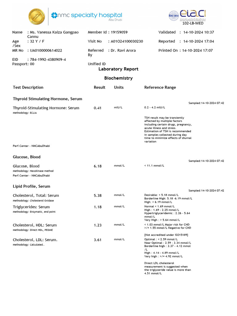 Glucose Blood Pdf Thyroid Stimulating Hormone Cholesterol
