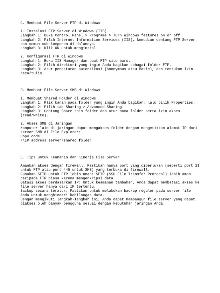 Membuat FTP Server di Windows 2012 | PDF