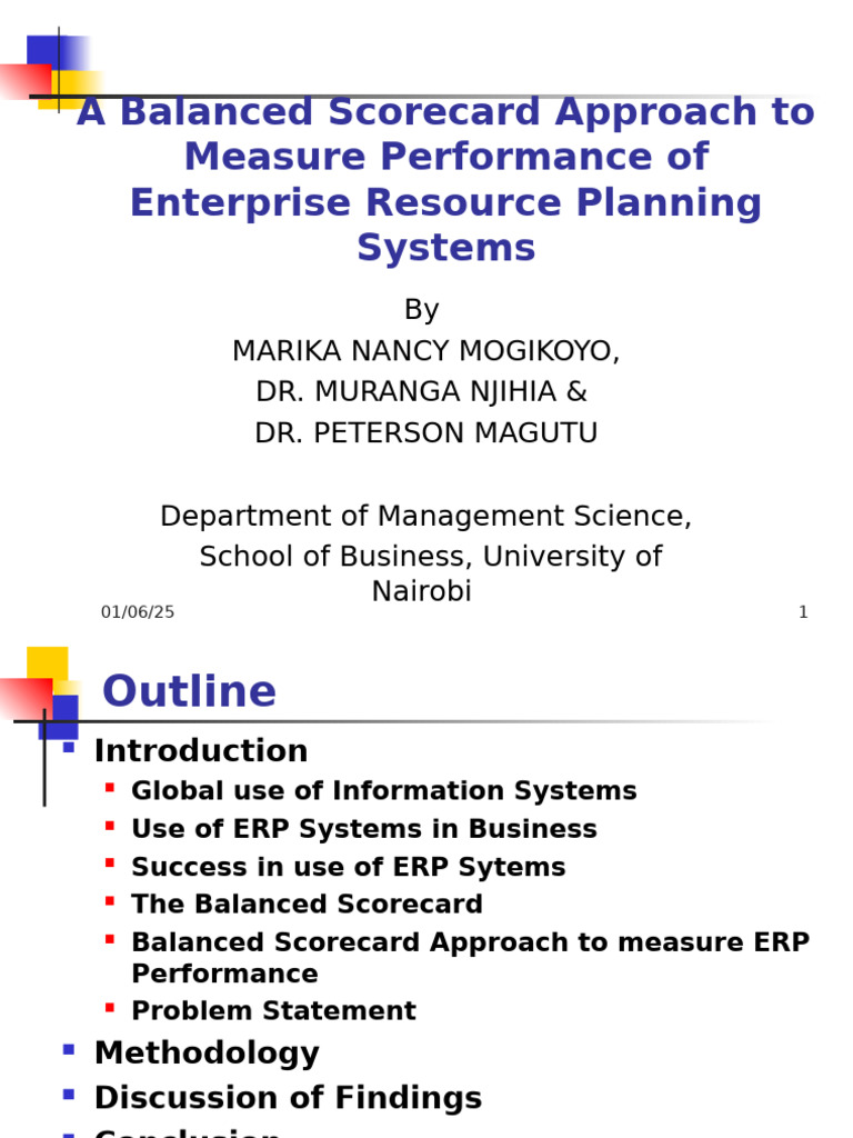 Measuring ERP Performance with BSC | PDF | Enterprise Resource Planning ...