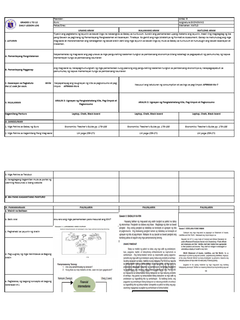 AP 9 3rd Grading DLL.6 - 7 | PDF