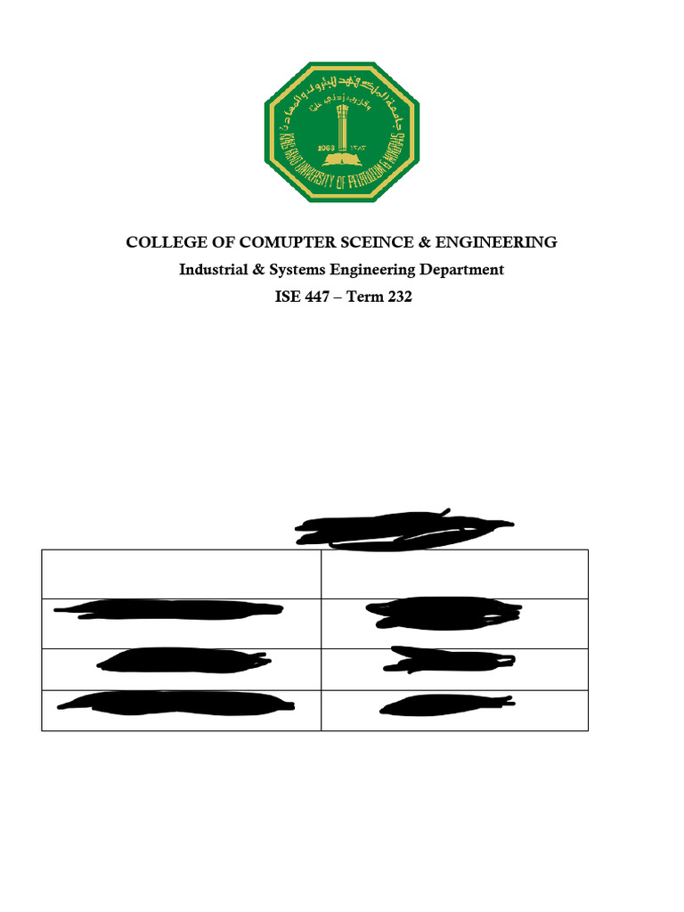 Project+Report+ +ISE+447+ +group3+ | PDF