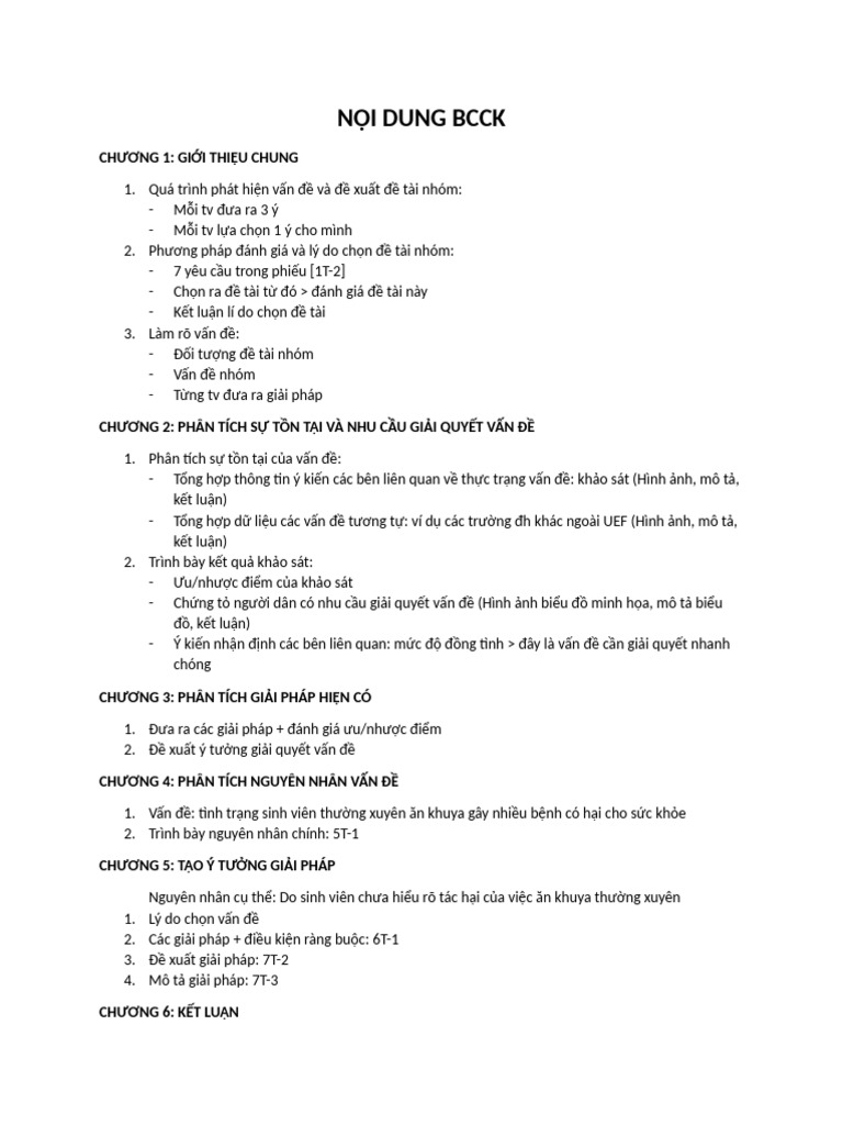 Nội Dung BCCK | PDF