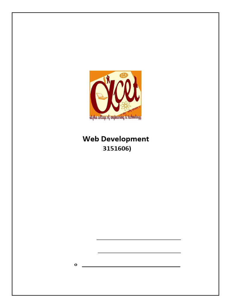 Web Dev Manual 5th IT Final | PDF | World Wide Web | Internet & Web