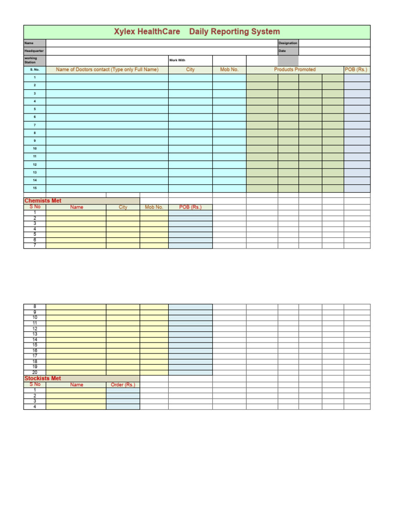 DCR Format.xyl25pdf | PDF | Health Care | Pharmacy