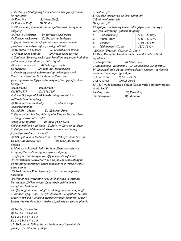 15 Talik Test | PDF