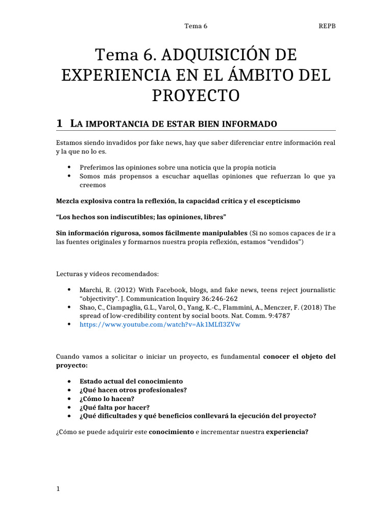 Tema 6 | PDF | Publicación Académica | Conocimiento