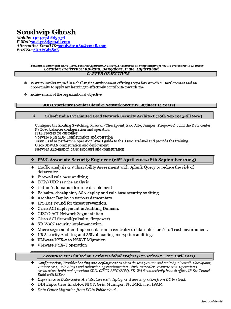 Network Security Engineer Resume | PDF | Firewall (Computing ...
