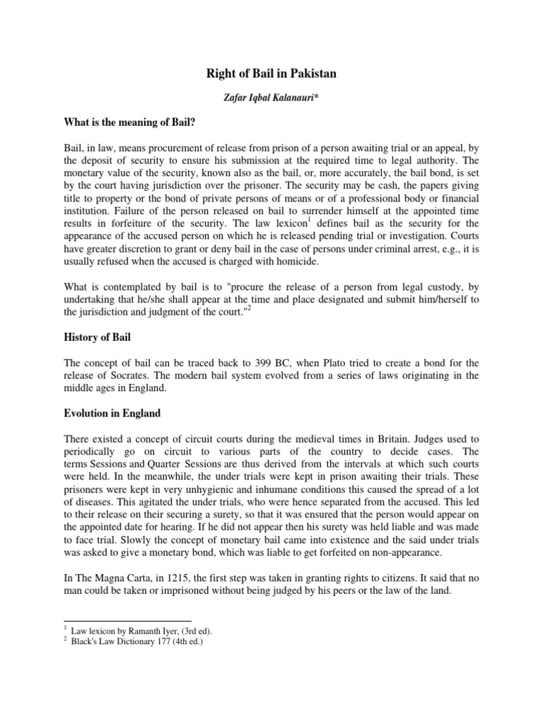 Understanding Bail Rights in Pakistan | PDF | Bail | Arrest