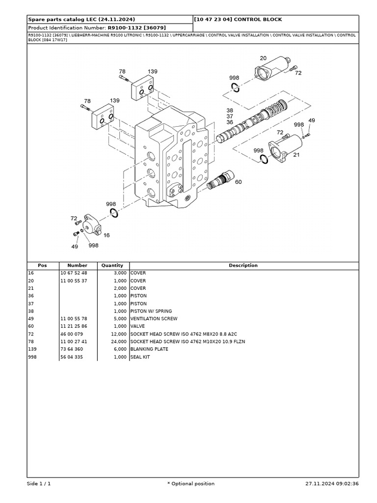LEC Spare Parts Catalog for R9100 | PDF