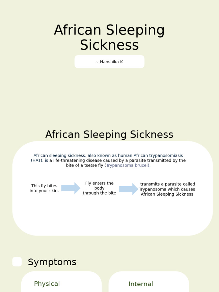 African Sleeping Sickness | PDF | Medicine | Diseases And Disorders