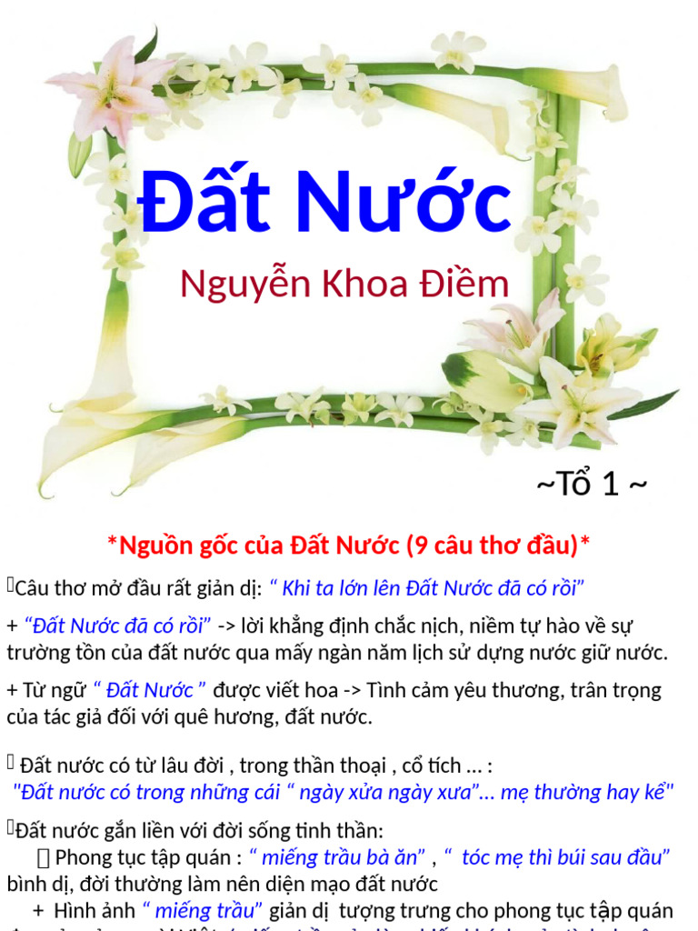 Tuan 10 Dat Nuoc Nguyen Khoa Diem 9 Cau Dau | PDF