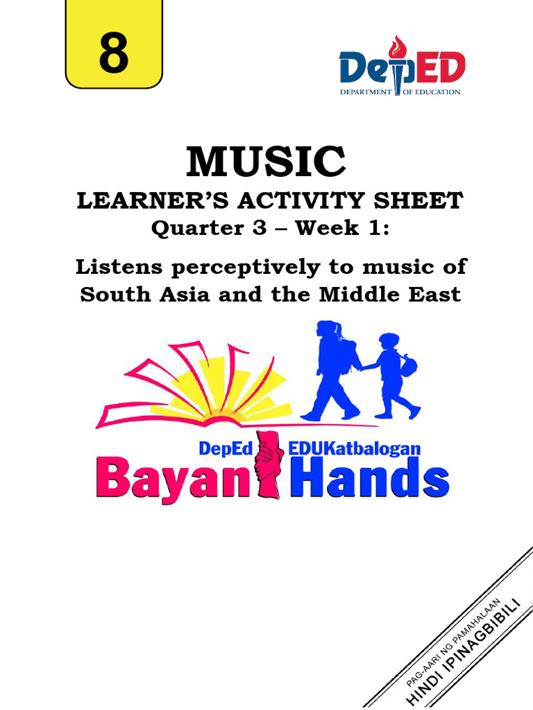 Music 8_Q3_LAS_Week1 | PDF | Songs | Performing Arts
