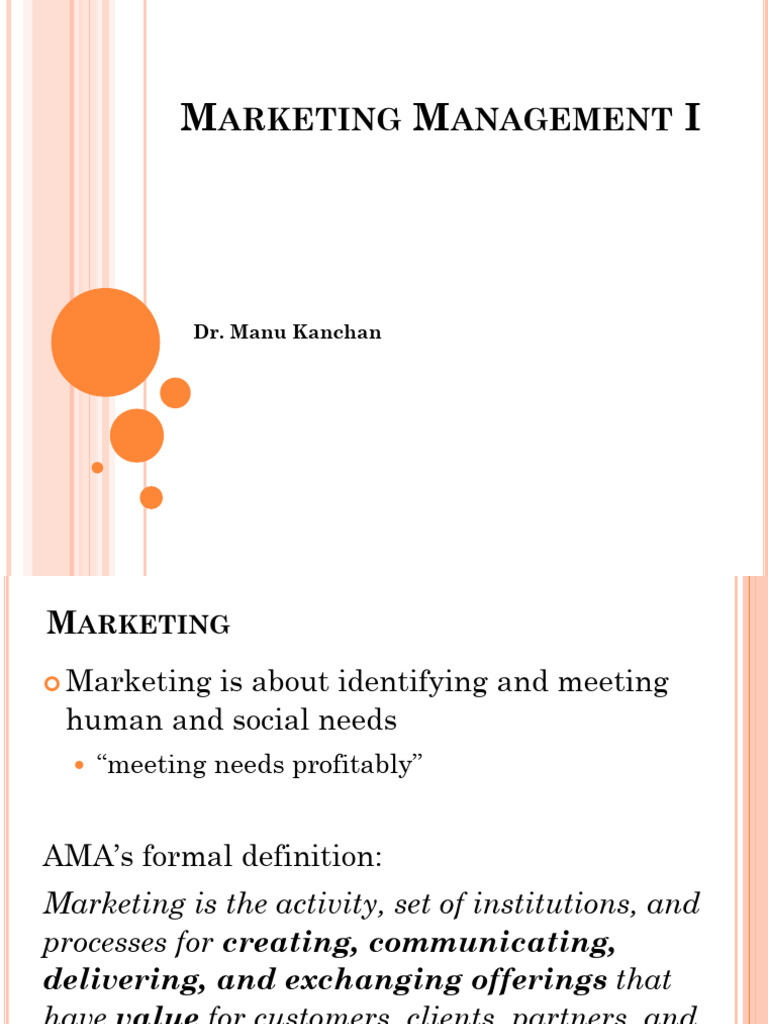 Marketing Management Concepts Overview | PDF | Brand | Marketing
