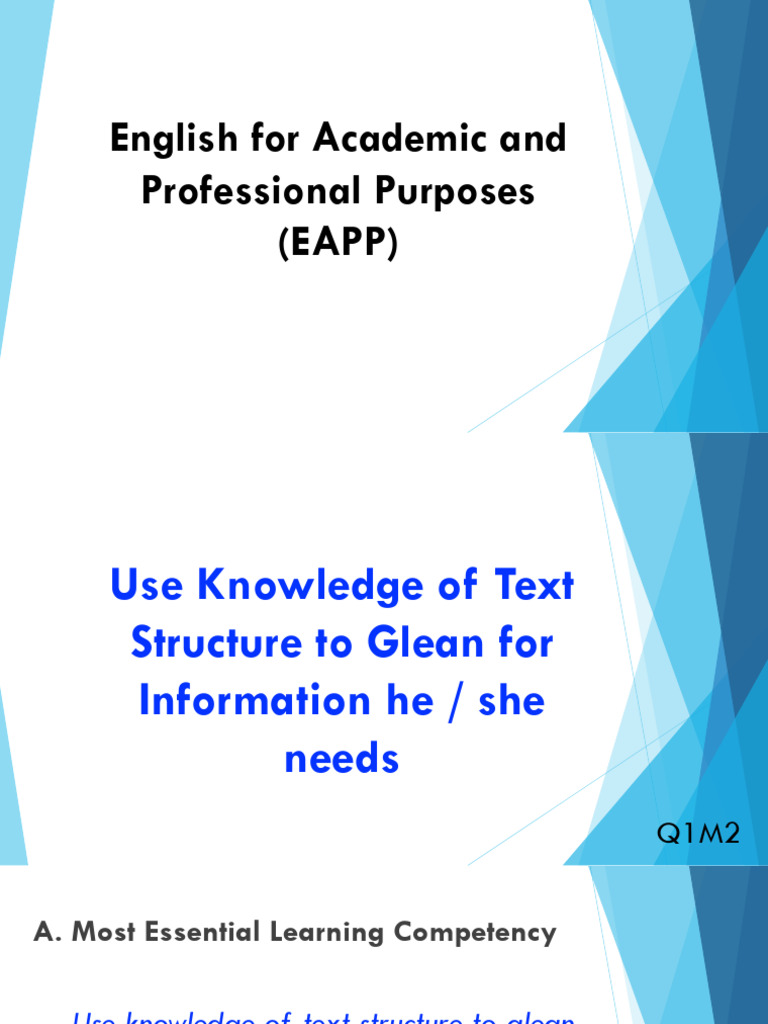 2c-PPT-EAPP-W2 | PDF | Essays | Information