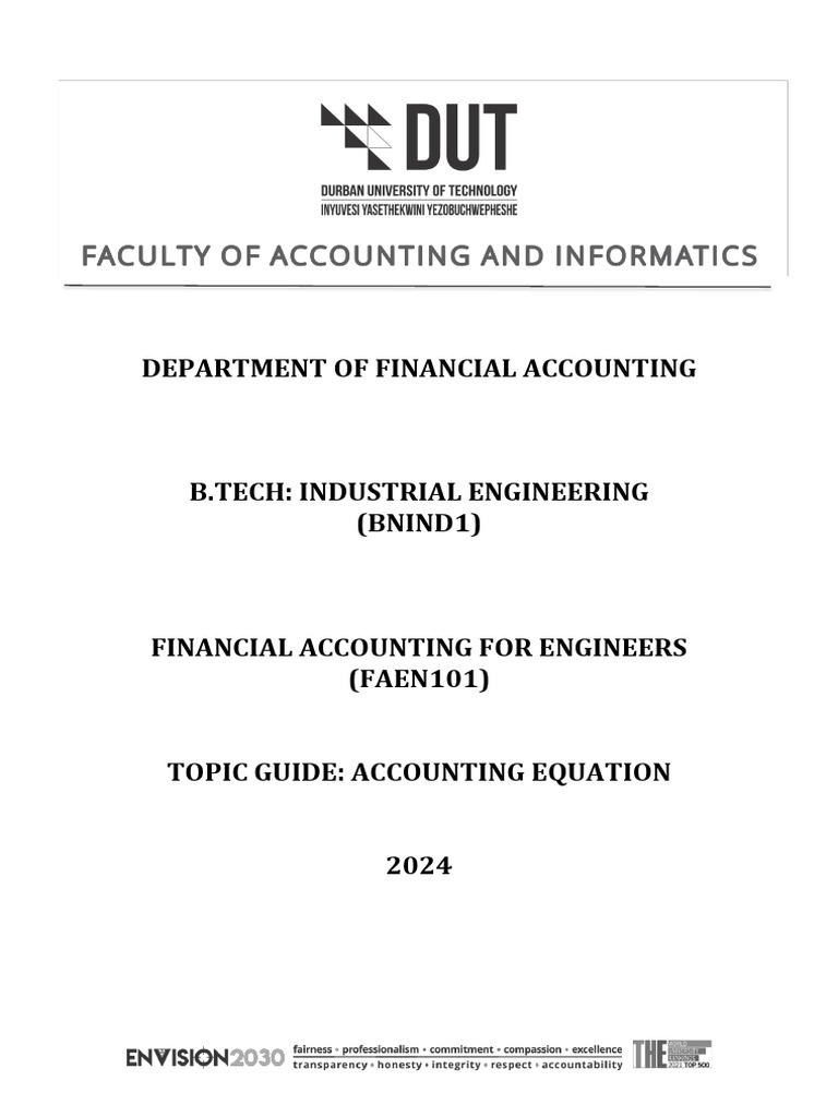 Accounting Equation Guide 2024 | PDF | Debits And Credits | Business ...
