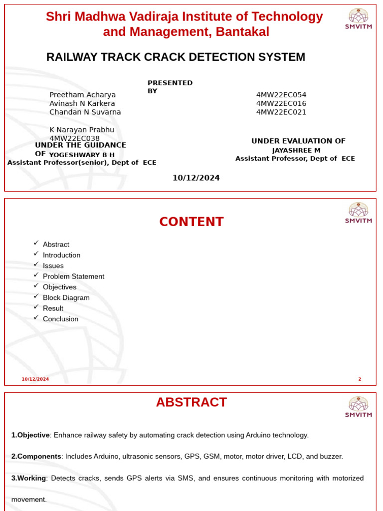 MINI PROJECT Batch 09-3 Phase | PDF | Rail Transport | Ultrasound