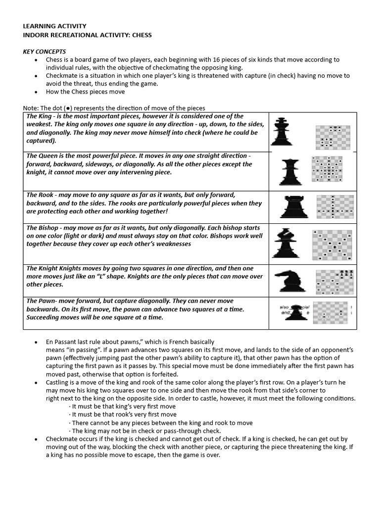 Q3-PE-LAS_CHESS | PDF | Chess | Traditional Board Games