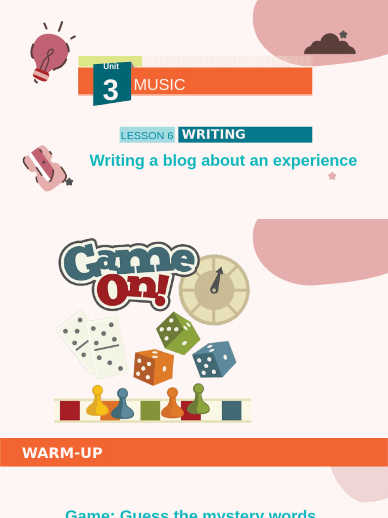 Unit 3 Lesson 6 Writing | PDF