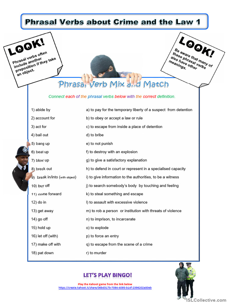 Phrasal Verbs About Crime | PDF | Bail | Police