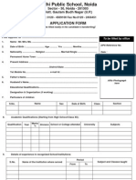 Teacher Application Form 2012