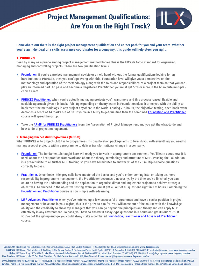Project Management Qualifications Are You On The Right Track | PDF ...