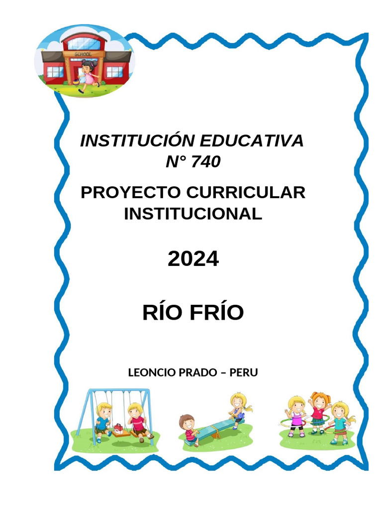 Proyecto Curricular I.E.I N° 740 - 2024 | PDF | Evaluación | Plan de ...
