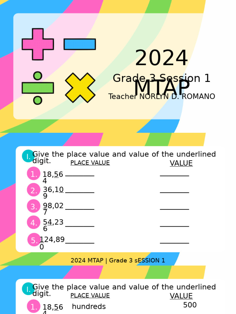 2024 Mtap Grade 3 Session 1 (1) | PDF