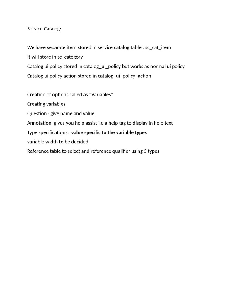 Service Catalog Management Overview | PDF
