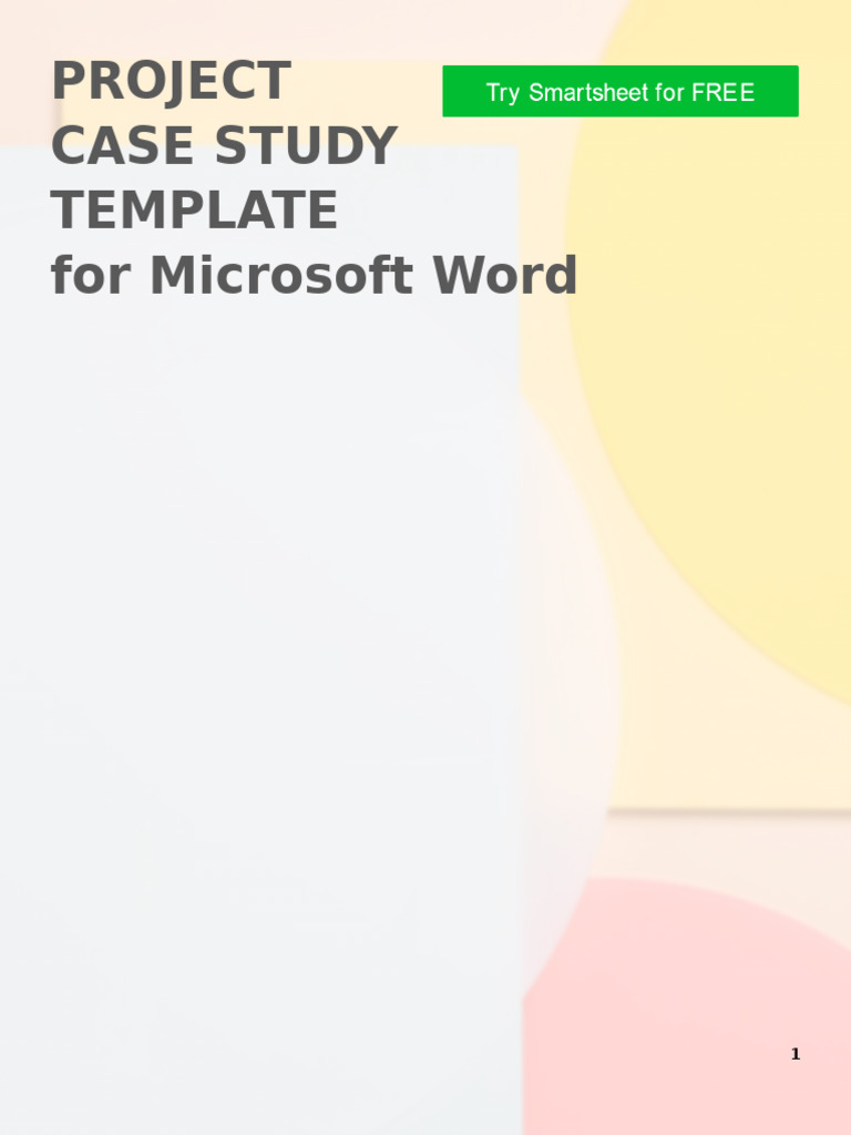 IC Project Case Study Template For Microsoft Word - WORD | PDF ...