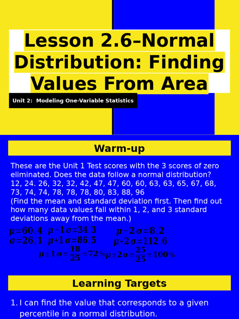 Normal Distribution and Percentiles | PDF | Standard Deviation