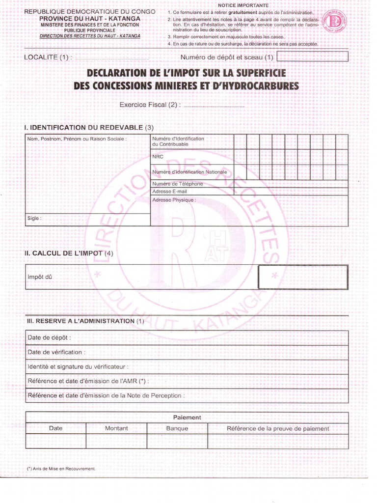 Declaration Concessions Miniere Et Hydro | PDF