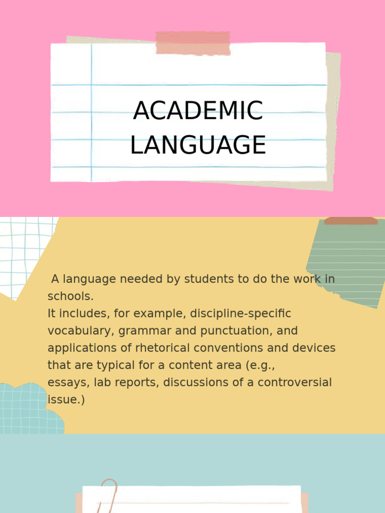 Understanding Academic Language Essentials | PDF | Narration | Linguistics