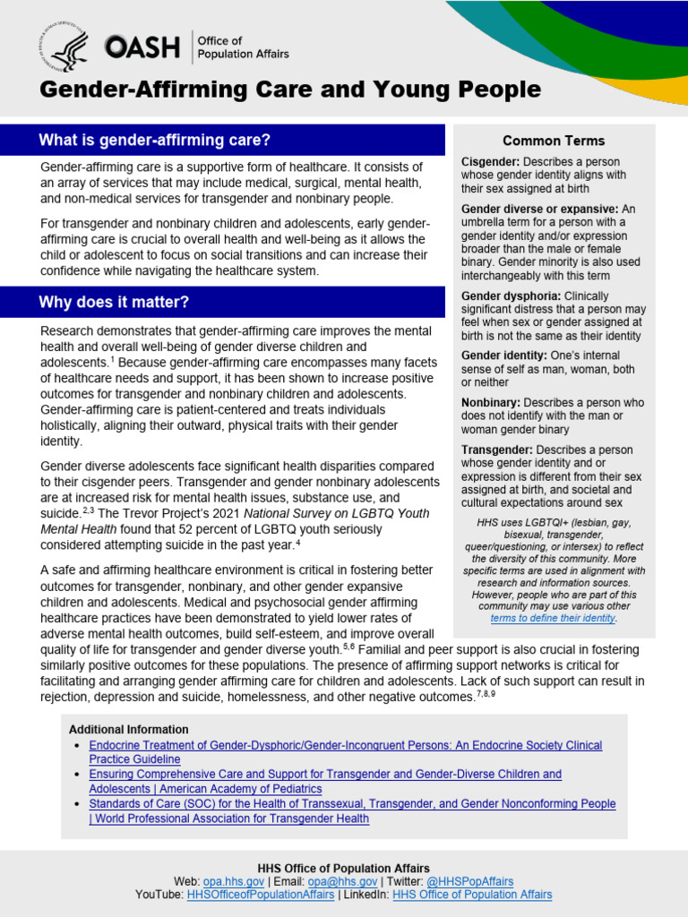 Gender Affirming Care Young People | PDF | Transgender | LGBTQIA+ Studies