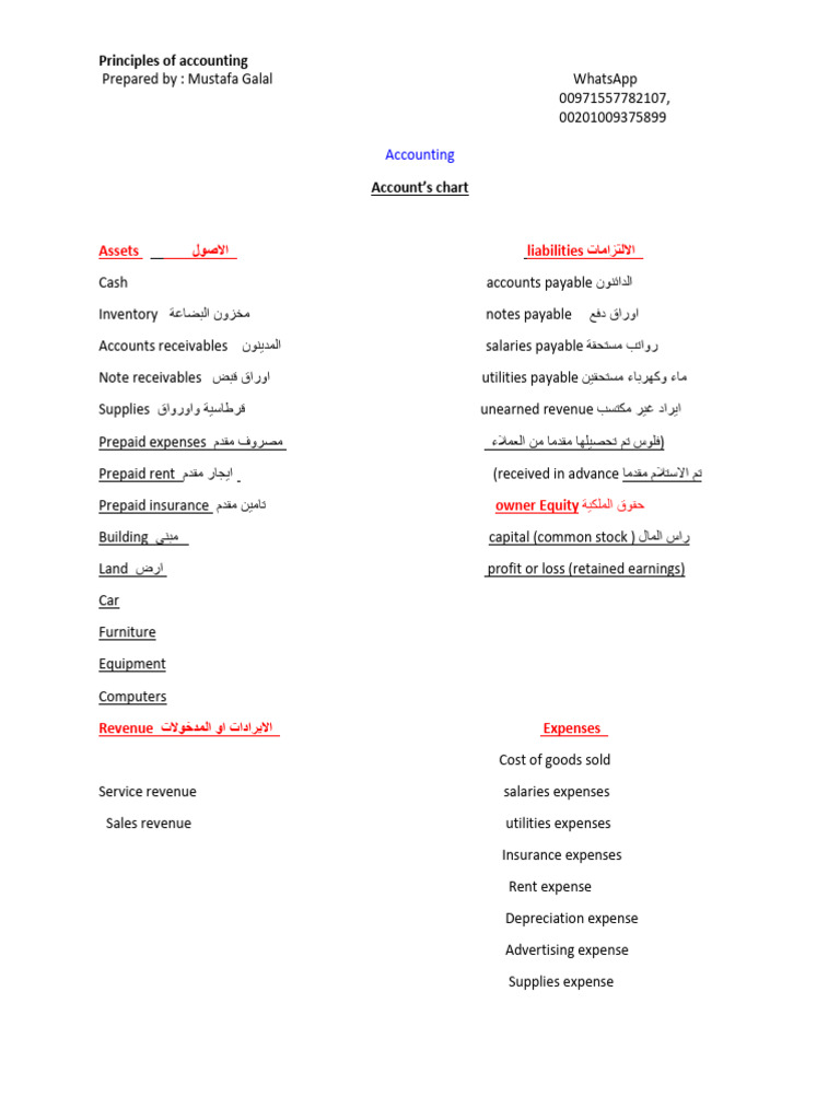 Accounting Principles by Mustafa Galal | PDF | Debits And Credits ...