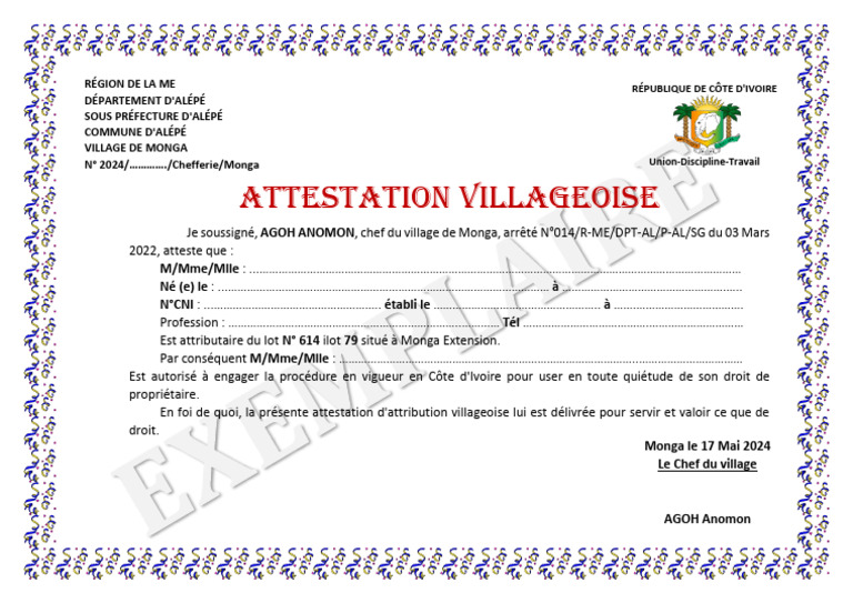 attestation-villageoise-de-terrain-monga-pdf