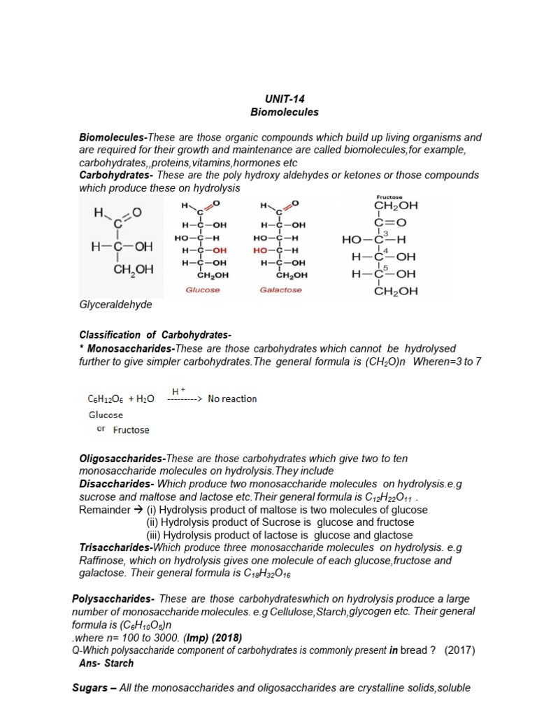 biomolecules(1)555 | PDF | Carbohydrates | Rna