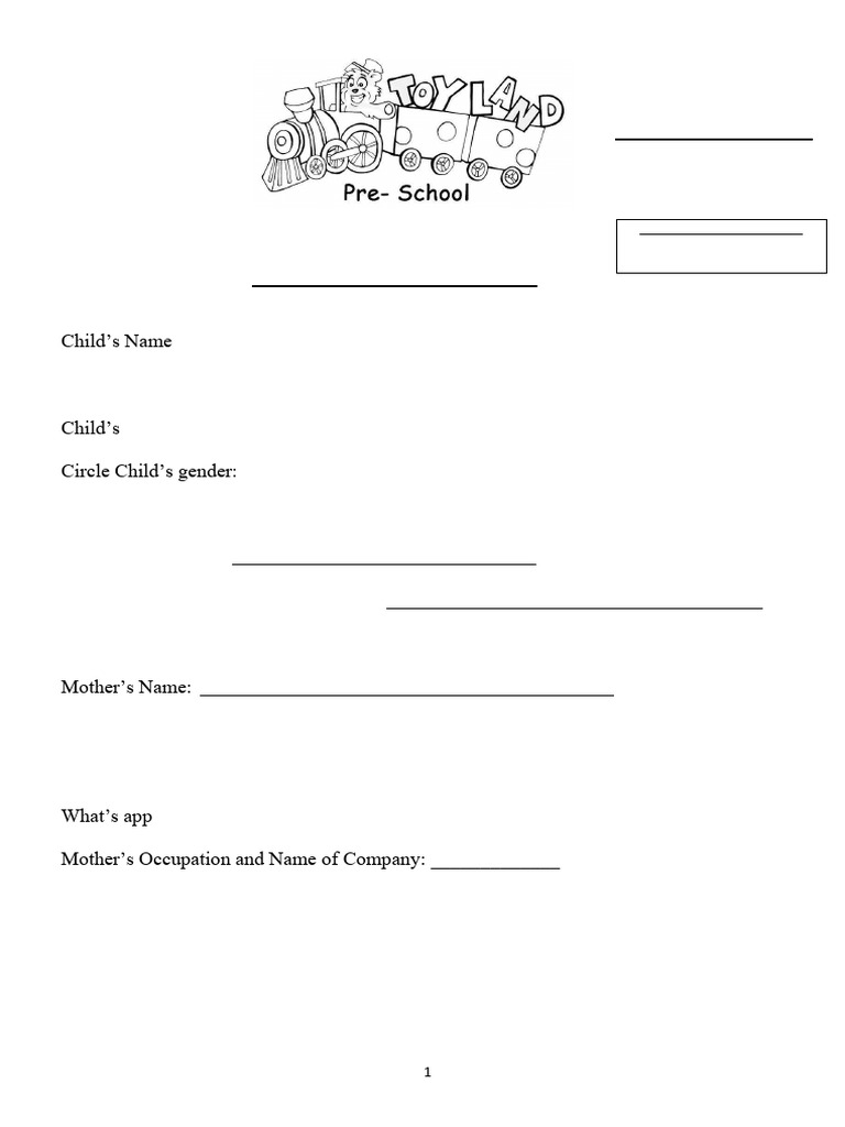 Application Form 2025 | PDF | Child Care | Fee