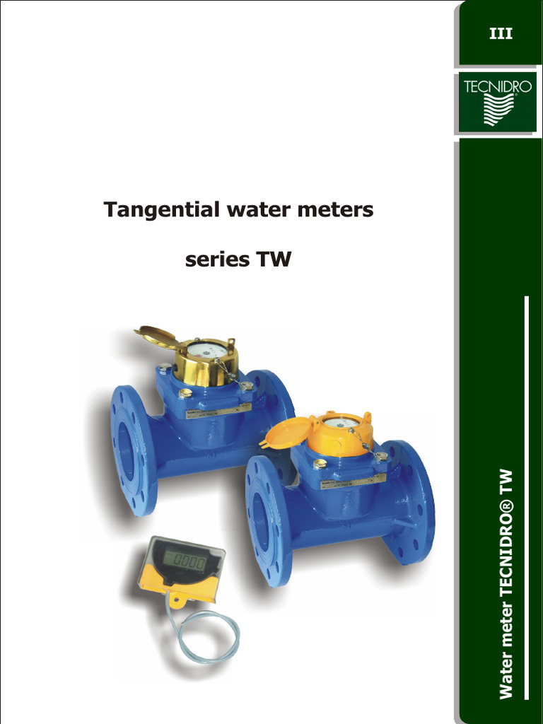 Water meter Series TW | PDF | Flow Measurement | Metrology