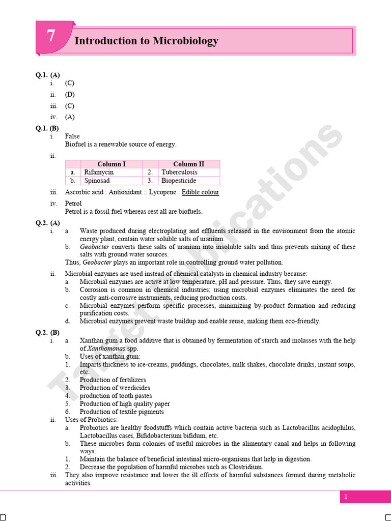 H 07 Introduction To Microbiology - 659f7739d5520 | PDF | Probiotic | Yeast