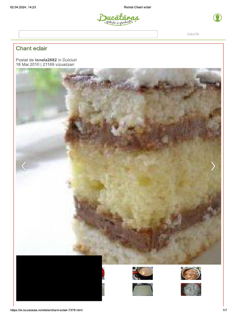 Reteta Chant Eclair | PDF