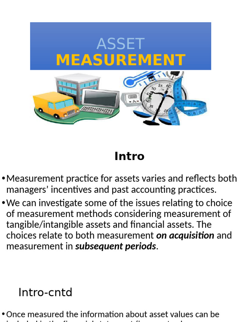 Asset Measurement | PDF | Historical Cost | Fair Value