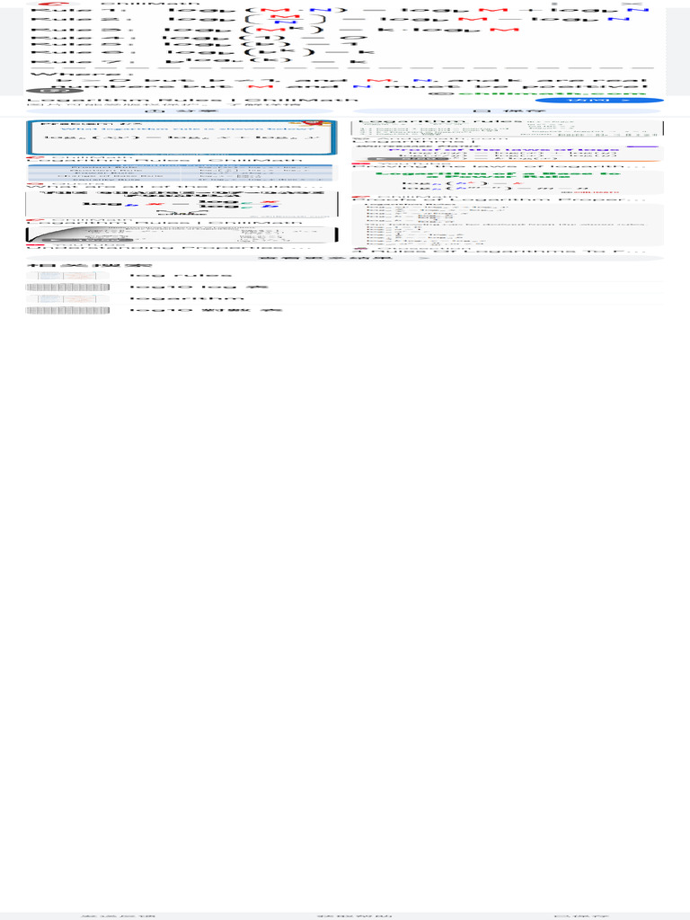 log formula - Google 搜索 | PDF