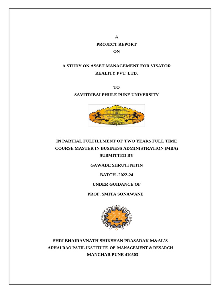 Asset Management Study for Visator Reality | PDF | Employment ...