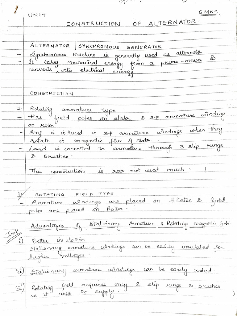 Alternator Pdf Manufactured Goods Electric Power