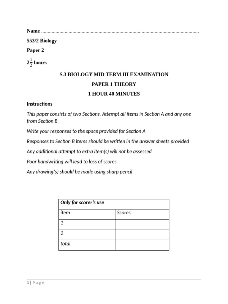 Bio 3 | PDF