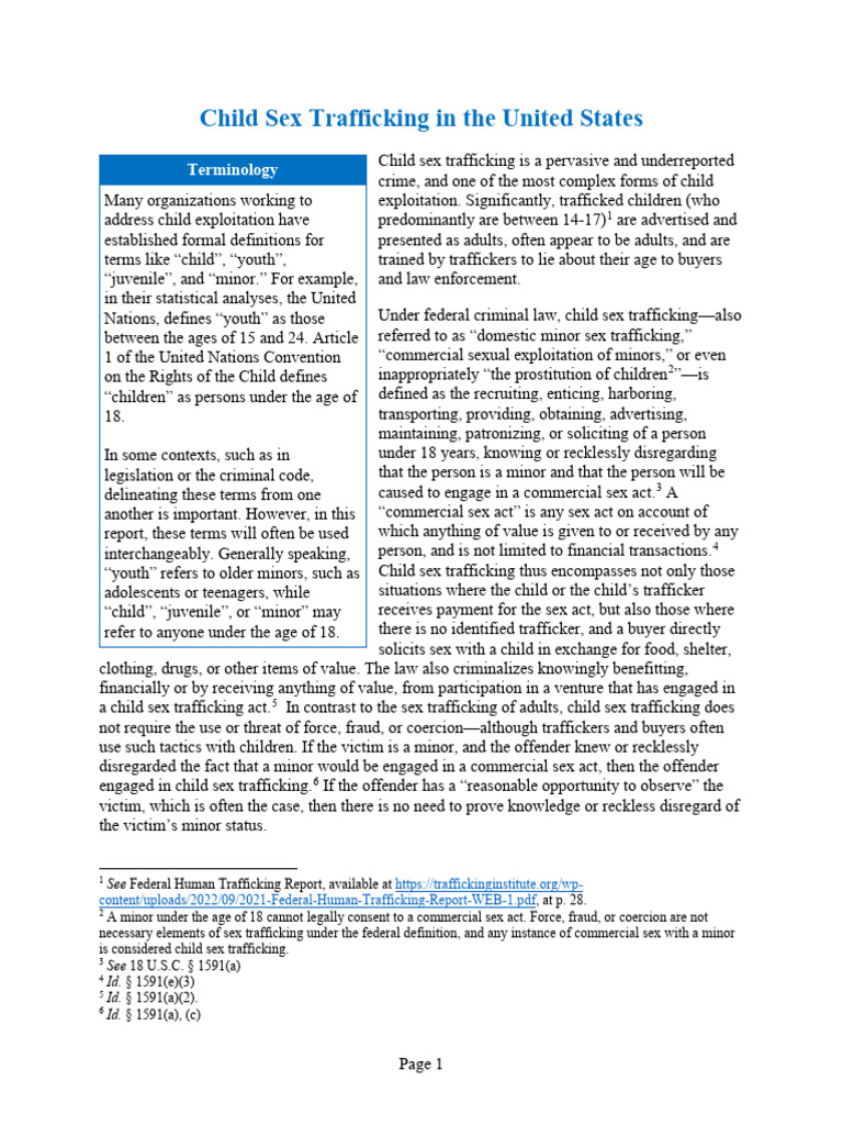 Understanding Child Sex Trafficking in the U.S. | PDF | Human ...