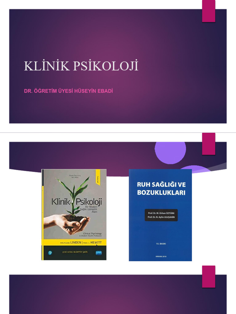 7 Ders Klinik Psikoloji Ii 3 Pdf