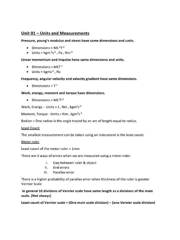 Summarized Physics Notes From Unit 1 to 11 | PDF | Radioactive Decay ...