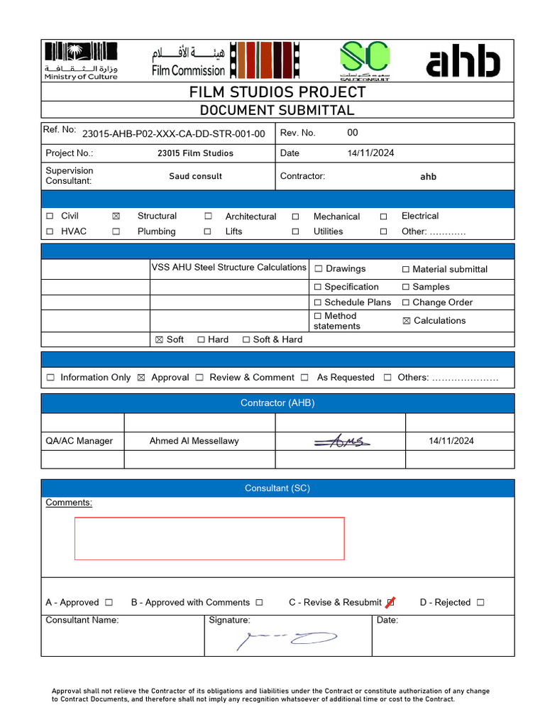 Ahb p02 XXX CA DD STR 001 00 CVR Comments | PDF | Screw | Structural Load