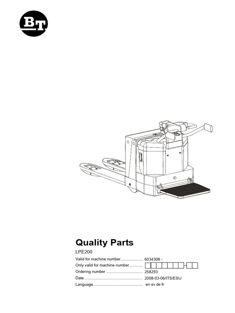 Catalogo BT Lp200-6 | PDF